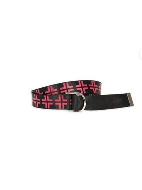 NWT No Boundaries Womens Small/Large Printed Geo Belt Black Pink